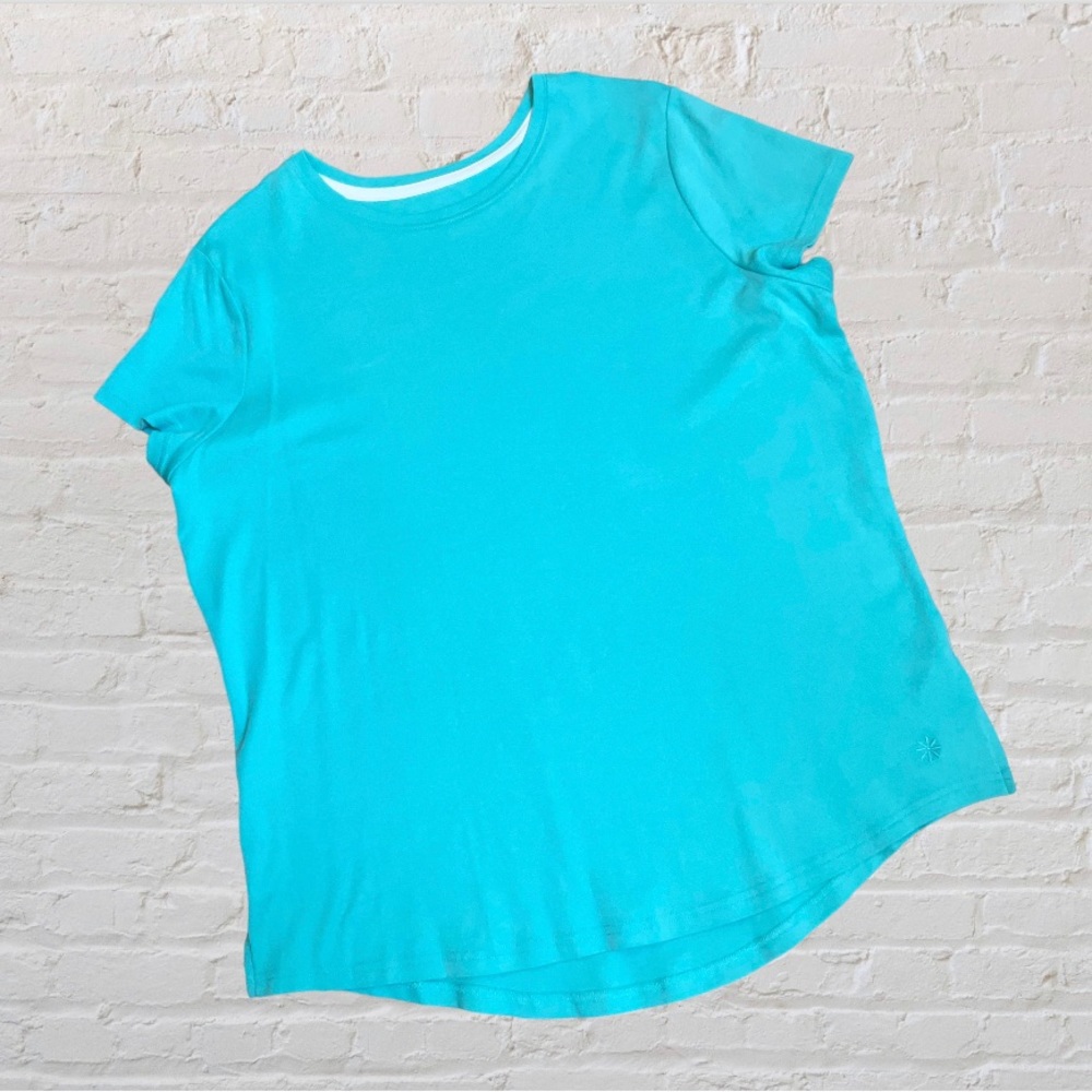 NWOT Isaac Mizrahi Live! Essentials Pima Cotton Curved Hem T-Shirt ~ Size XL